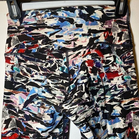 LULULEMON Wunder Under Hi-Rise 1/2 Tight Culture Clash Multi Black Women’s 4 - Picture 7 of 10